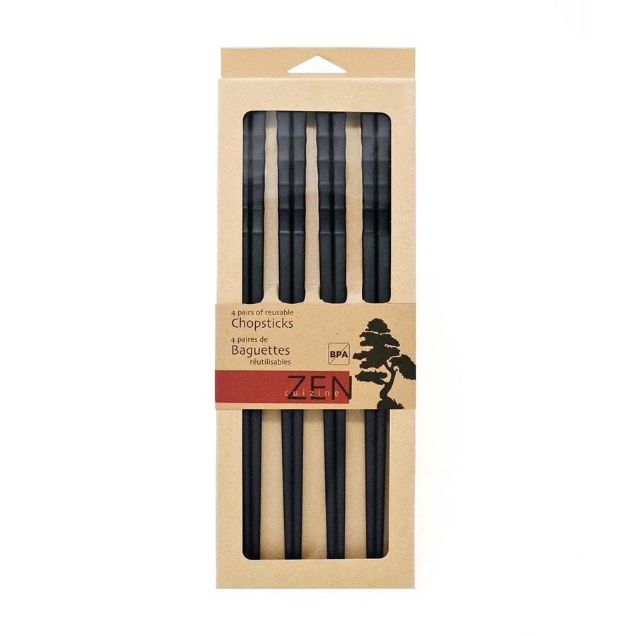 Baguettes réutilisables, ens de 4 paires - Photo 1