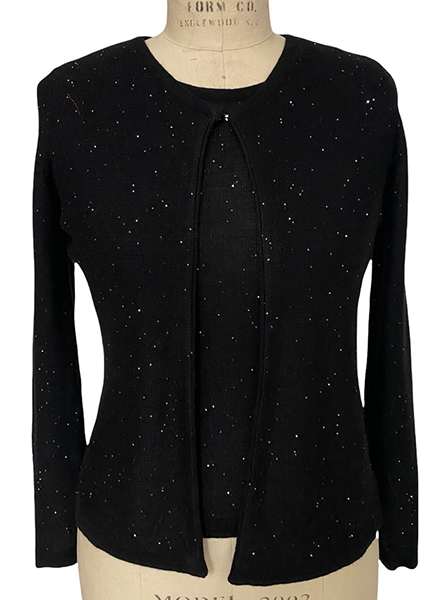 CASHMERE SILK TWINSET: BLACK