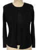 CASHMERE SILK TWINSET: BLACK
