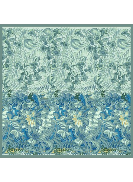CASHMERE PRINTED SCARF: CORSICA: GREEN