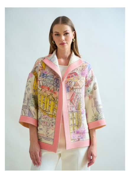 WOOL PRINTED JACKET: PARIS