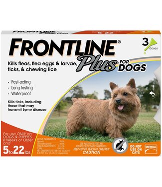 FRONTLINE PLUS for Dogs 5-22lb 3pk