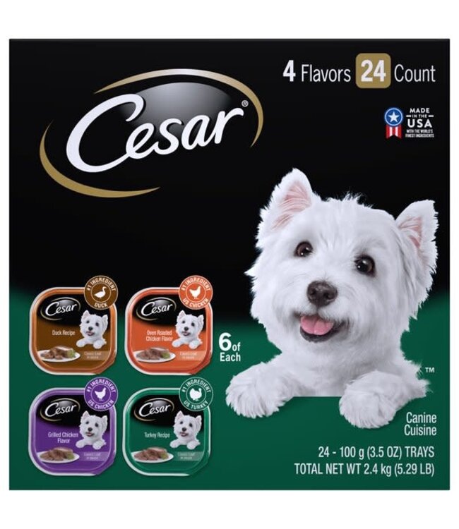 CEASARS Canine Cusine Poultry Multipack Wet Dog Food 24/3.5oz