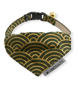 NECOICHI NECOICHI Cat Bandana Collar Gilded Wave Green