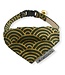 NECOICHI Cat Bandana Collar Gilded Wave Green