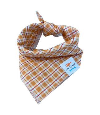 FISH & BONE THE FISH & BONE Bandana Orange Plaid