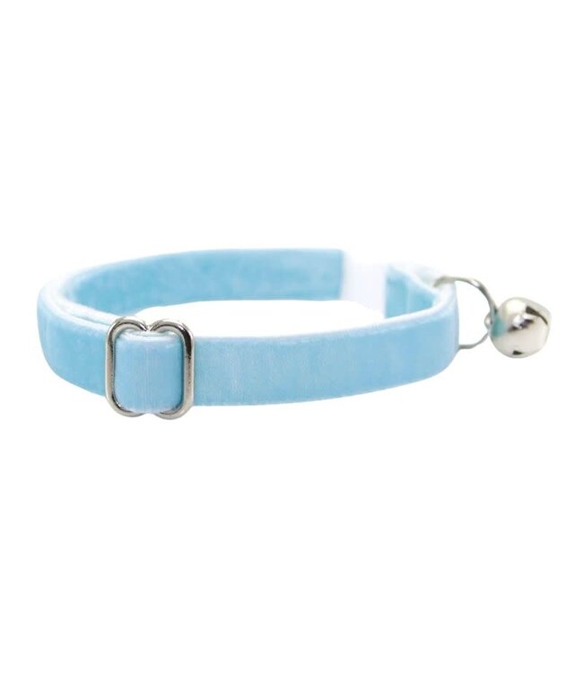 MADE BY CLEO Cat Collar Velvet Frosty Blue