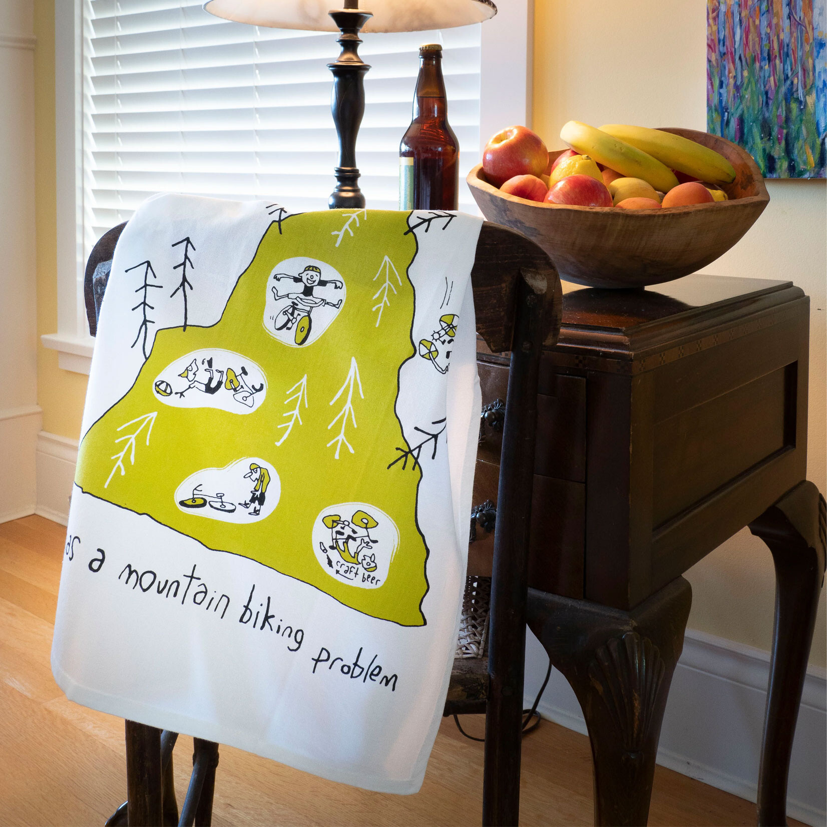 Sa Boothroyd Tea Towel - Mountain Biking