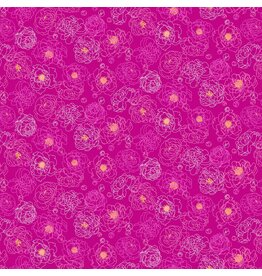 Primavera Pink peony outline (1/2m) 90318-28