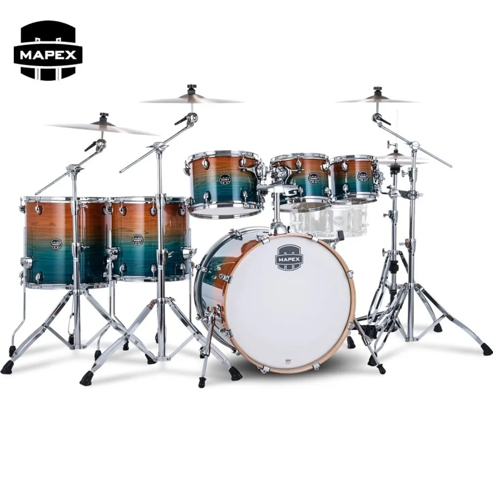 Mapex Limited Edition Mapex Armory 7-Piece Shell Pack 22/8/10/12/14/16/Snare (Garnet Ocean)